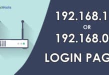 192.168.1.1 Login Page, Username, Password, and Settings