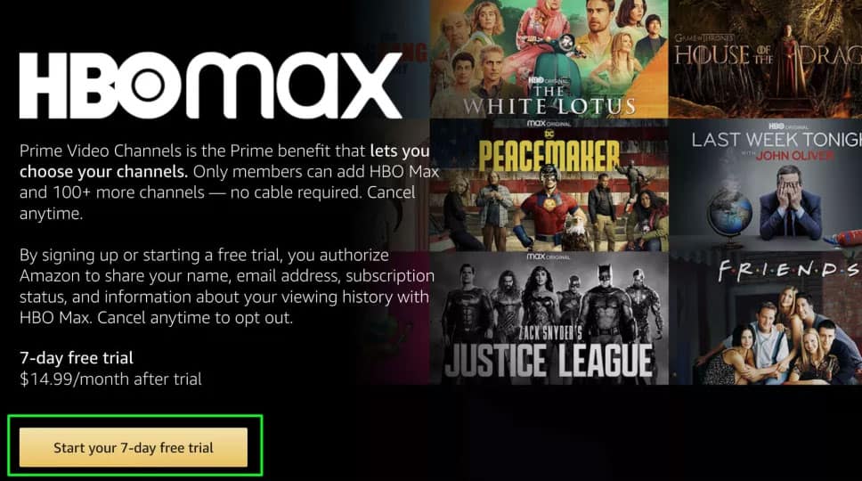 How to Get a Free Trial of HBO Max Via Amazon Prime