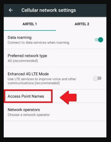 Check Your Mobile Data Settings