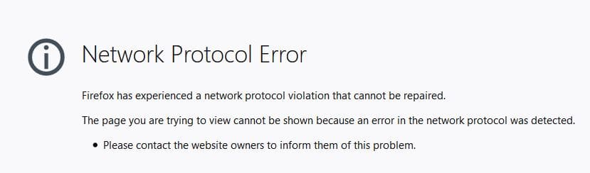 What is Network Protocol Error on Mozilla Firefox - itechhacks