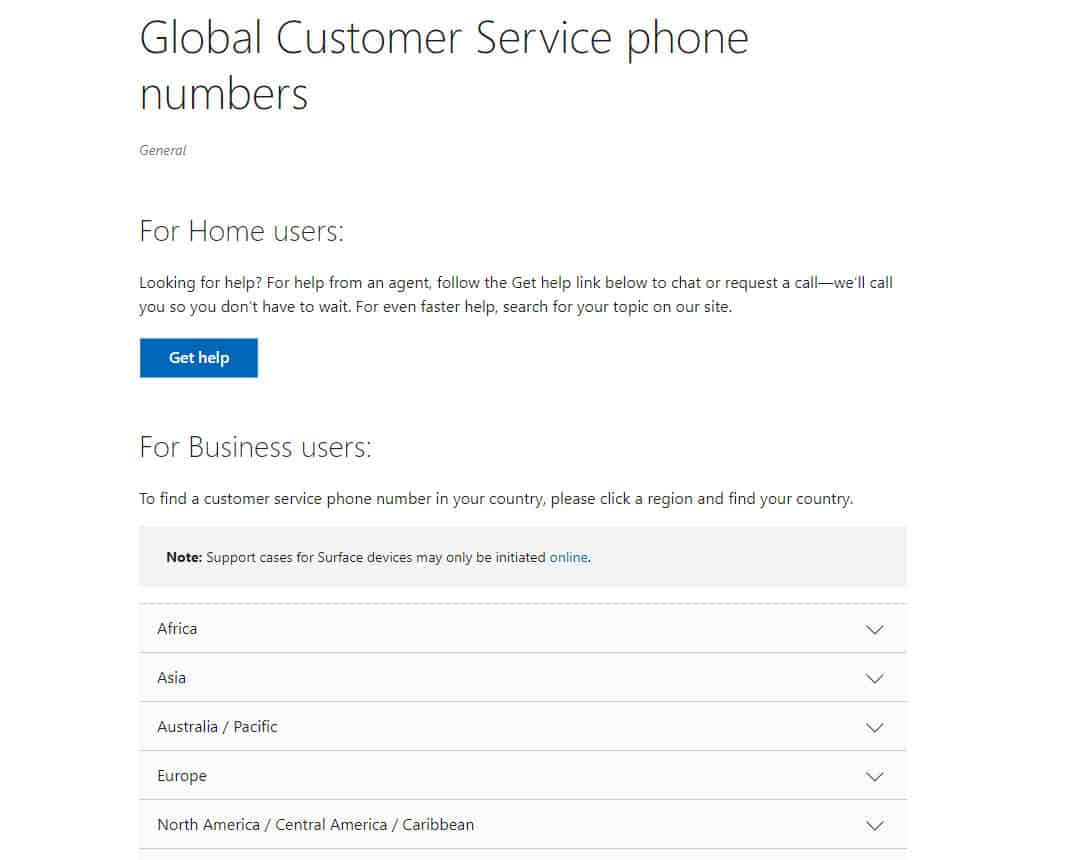 Contact Microsoft Support