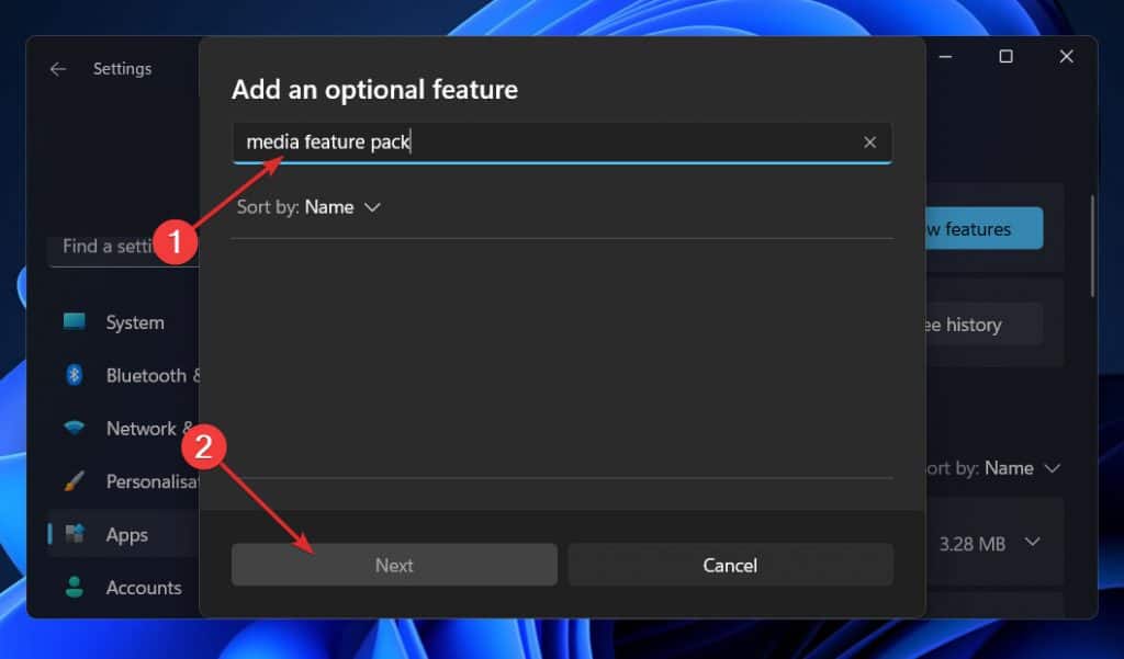 Install Media Feature Pack