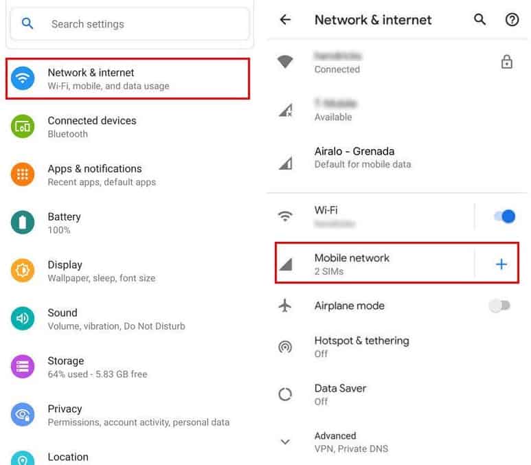 Check Your Mobile Data Settings