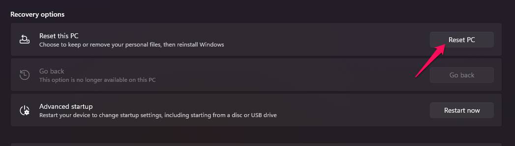 Reset PC