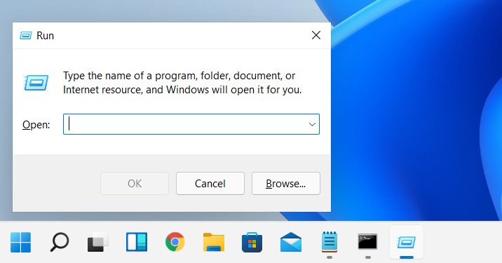 Run Dialog Box