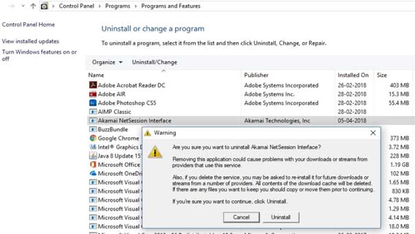 Steps to Uninstall Akamai Netsession from Windows