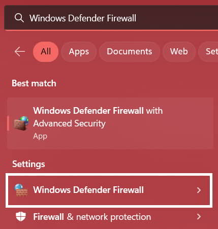 Windows Defender Firewall