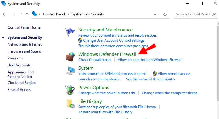 Disable Firewall or Antivirus Software