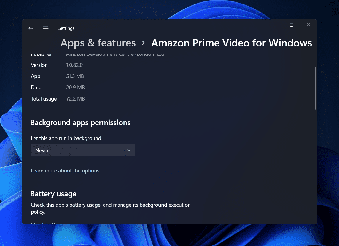 Background Apps Permissions