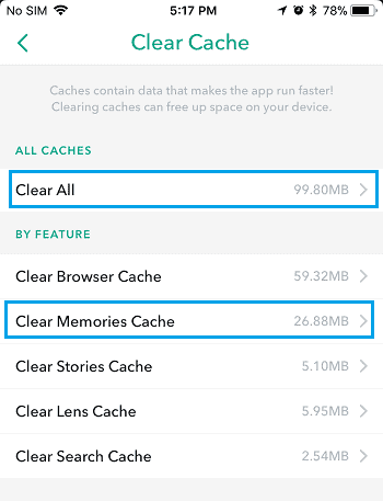 Clear Cache and App Data of Snapchat.