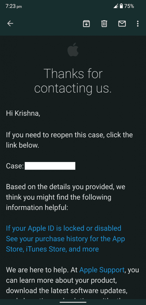 Contact Apple Customer Support Team