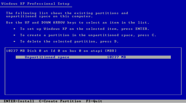 Create Partition