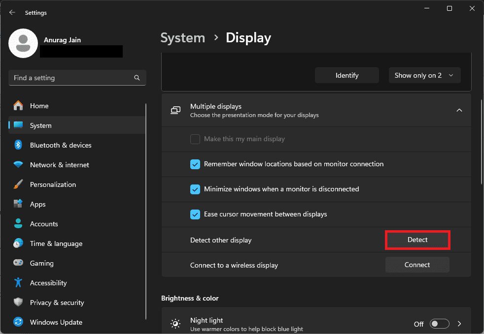 Detect Display