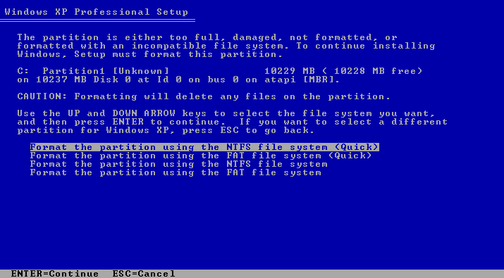 Format Partition