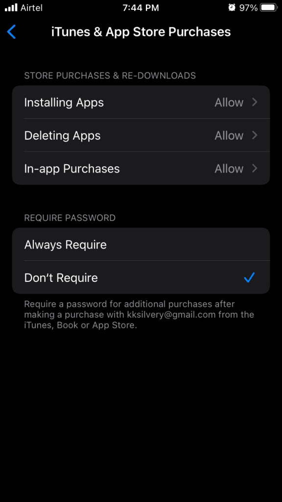 Remove Screen Time Restrictions