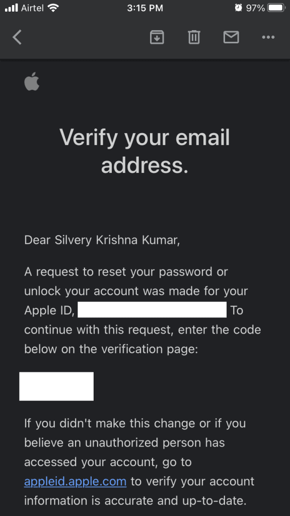 Reset Apple ID Password