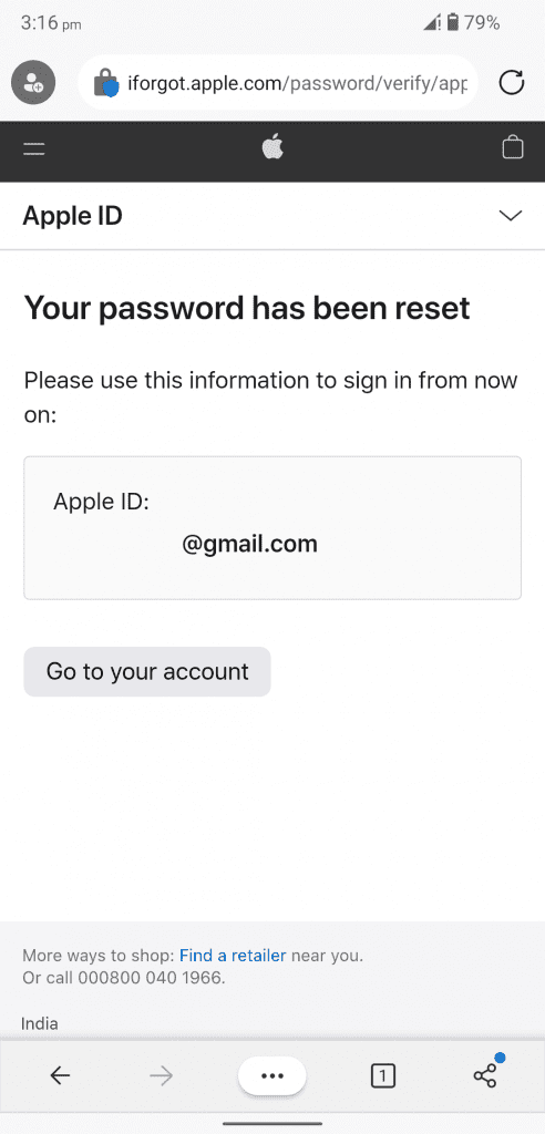 Reset Apple ID Password