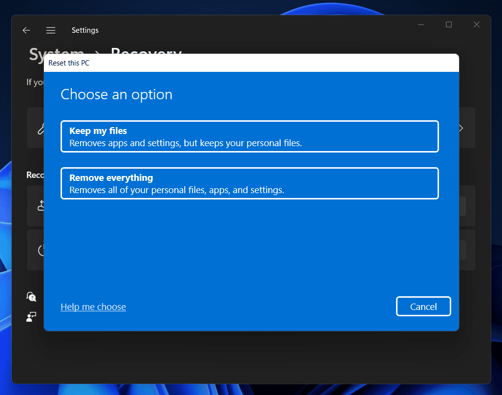Reset This PC