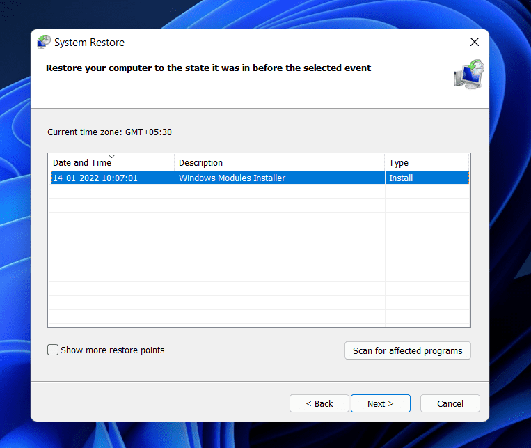 Restore Point