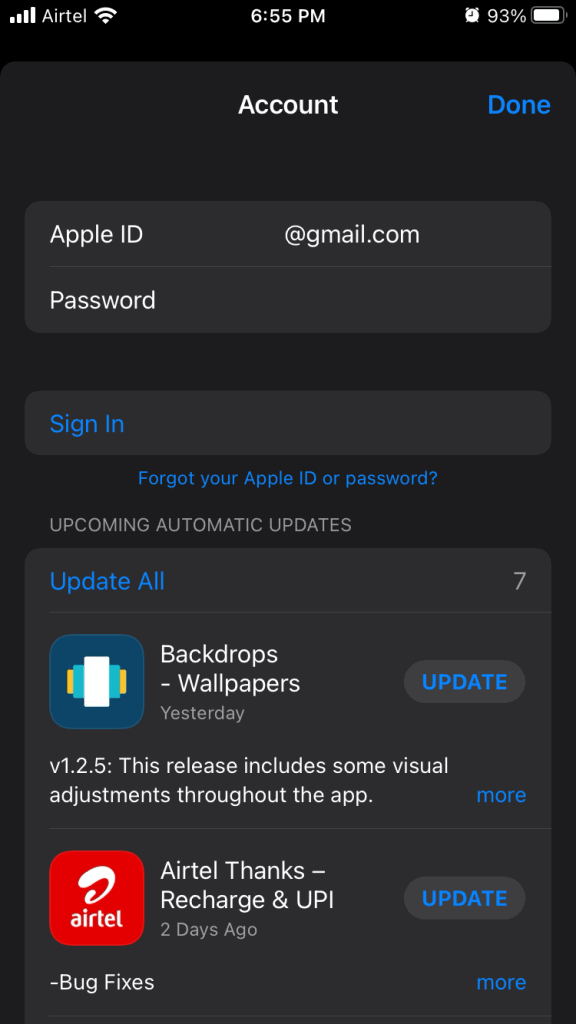 Sign Out iTunes