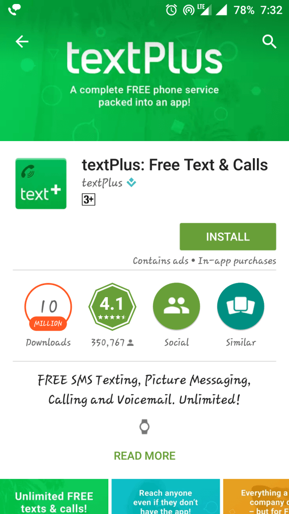 Make WhatsApp Account Using Text-Plus App