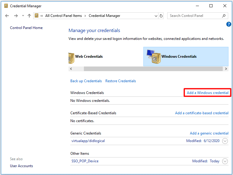 Windows Credentials