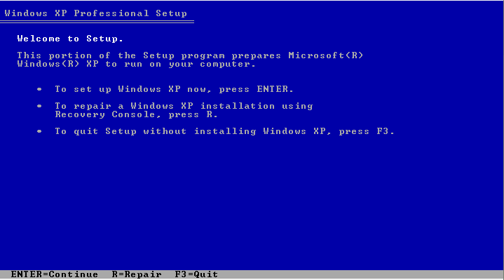 Windows XP Setup